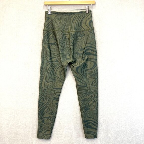 Beyond Yoga High Rise Swirl Dye Leggings Womens Medium M Olive Green USA Camo - Picture 2 of 11